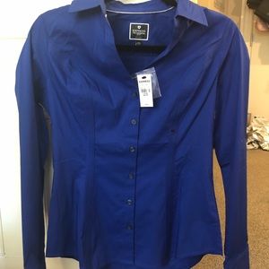 Express Women’s XS Blue Long Sleeved Button Up